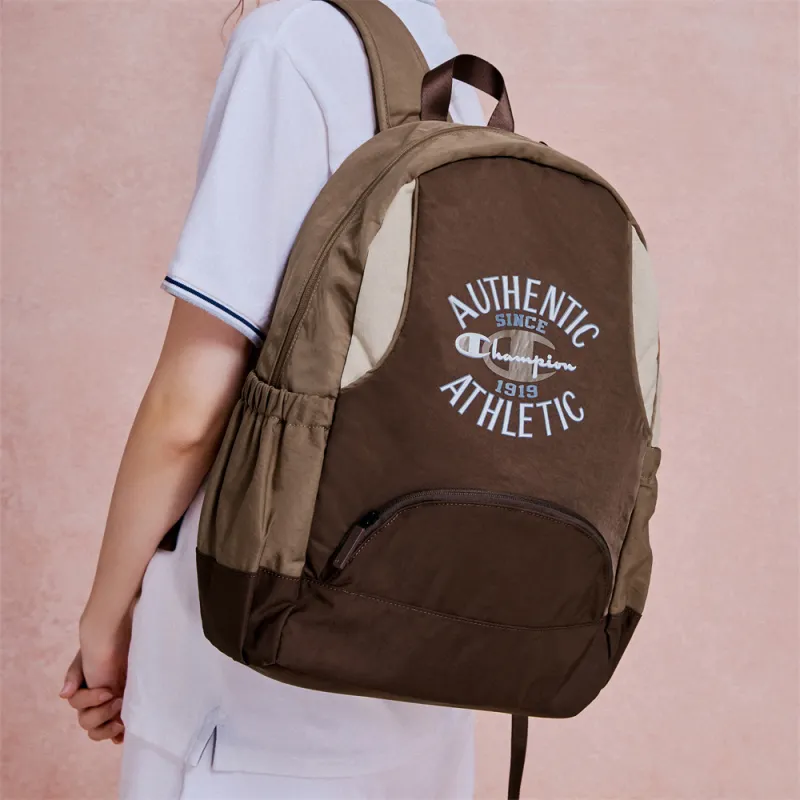 Champion Fabric Backpack Regular Unisex Black/Light Gray/Dark Brown-14