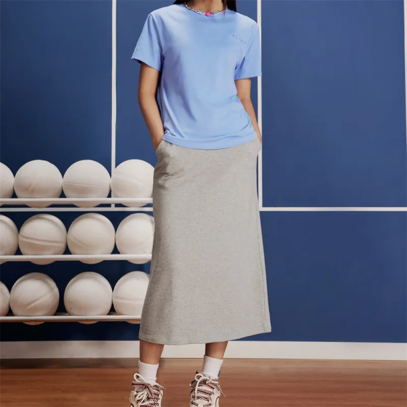 Champion Knitted Fabric Half Length Long Skirt US Version Women's-10