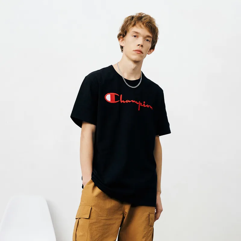 Champion T Shirts Unisex Black-5