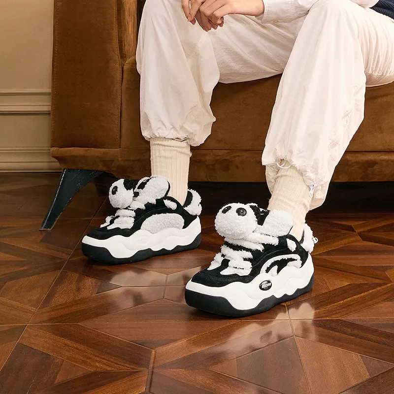 Champion CloudNine Cotton V1 Skateboard Shoes Women's Black/Milk White-4
