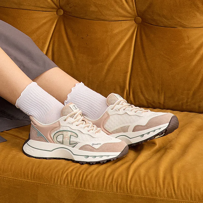 Champion Low-Top Running Shoes Women's Light Gray Umber/Milk White-6