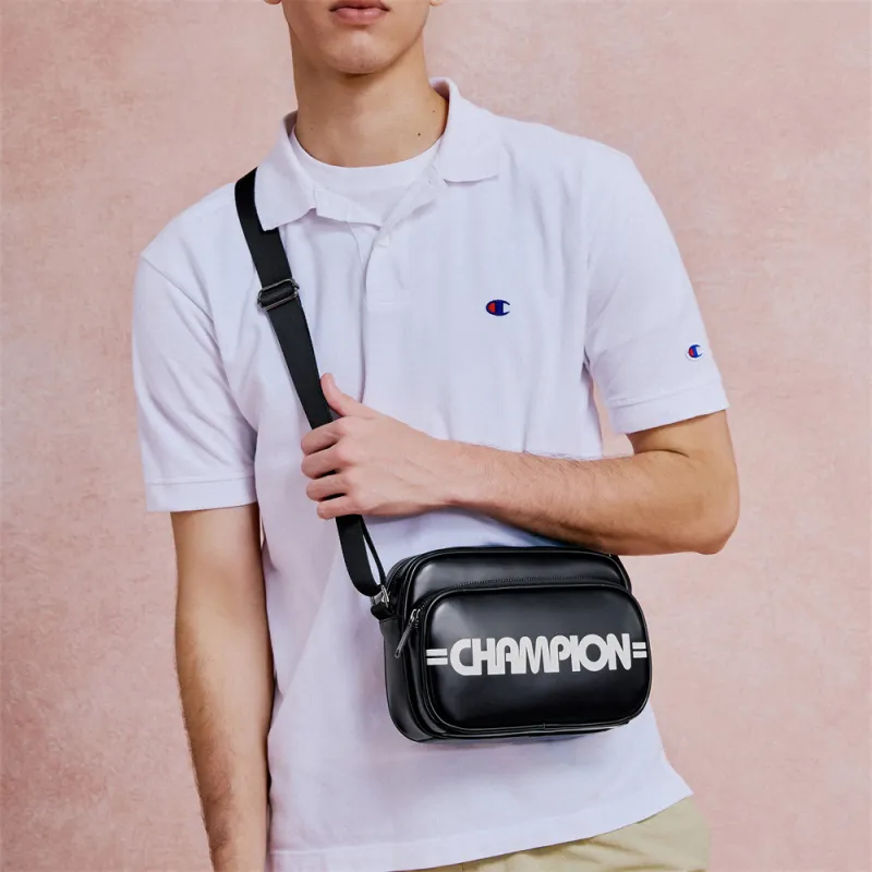 Champion Fabric Shoulder Bag Unisex Gray Black/Black-9