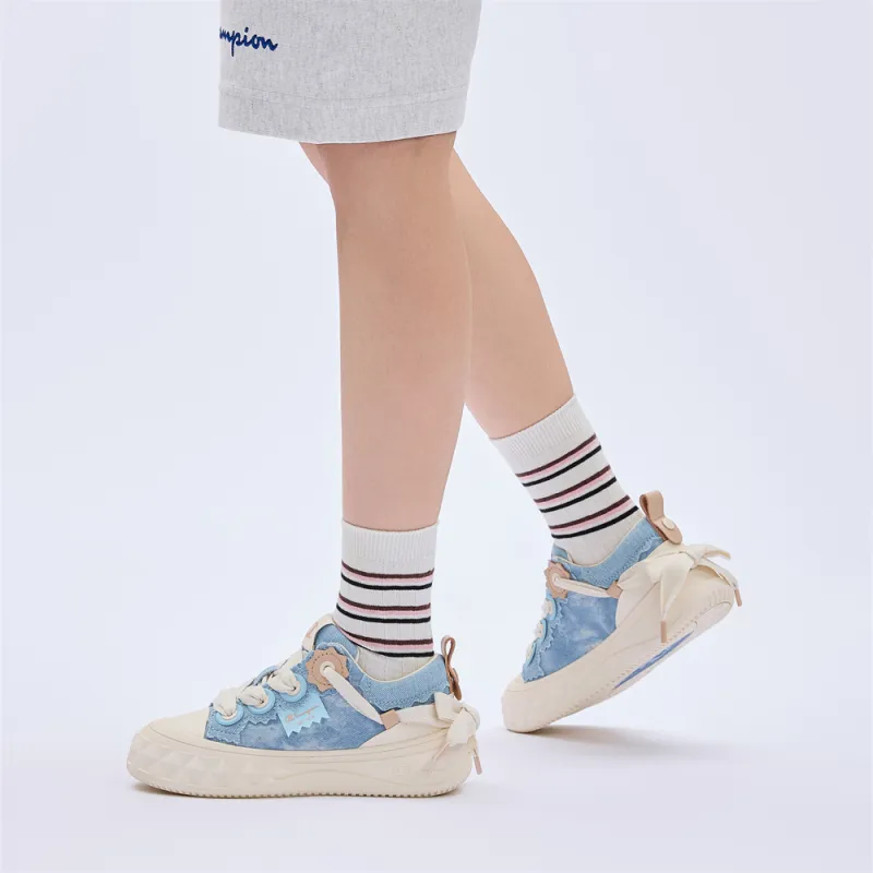 Champion Low Top Skateboard Shoes Women's Light Blue-5