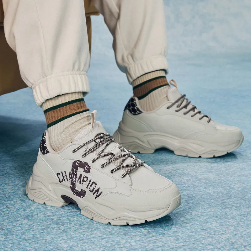 Champion Low Top Chunky Sneakers Men's Light Khaki-5