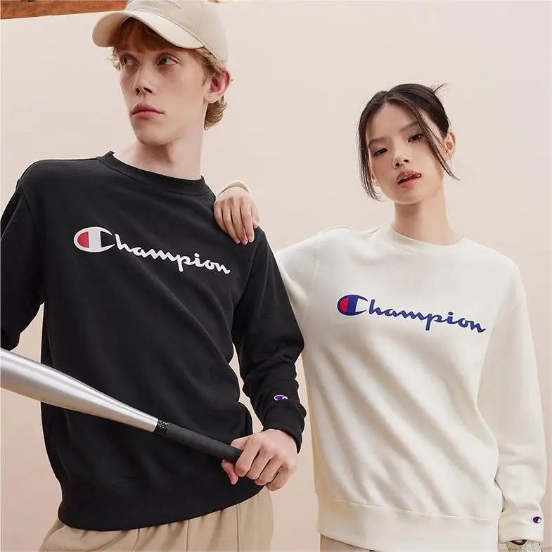Champion Sweatshirt US Version Unisex Black-5