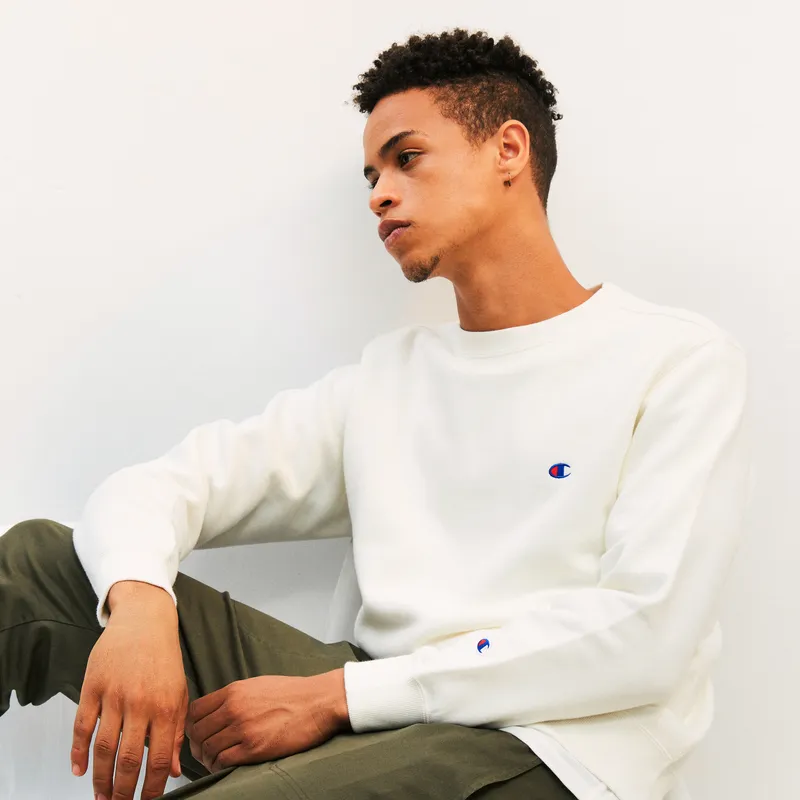 Champion Sweatshirt Japan Version Unisex White-3