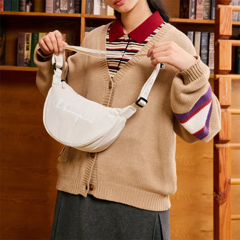 Champion Fabric Crossbody Bag Shoulder Bag Unisex Black/Milk White/Olive Green-7