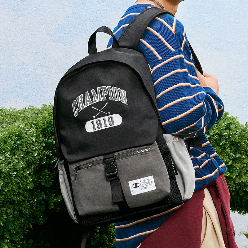 Champion Fabric Backpack Regular Unisex Black/Smoke Gray/Alloy Gray-14