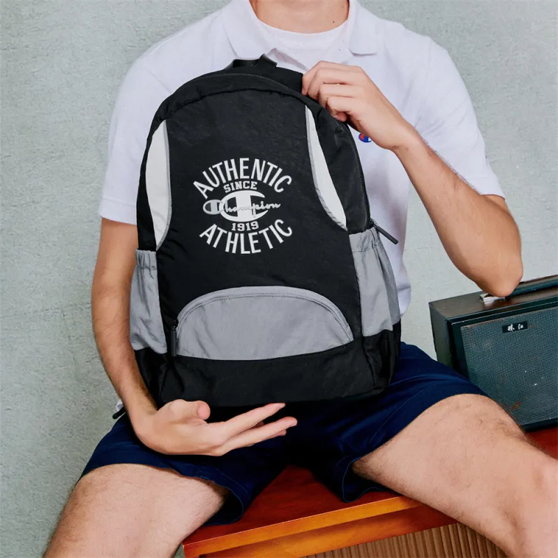 Champion Fabric Backpack Regular Unisex Black/Light Gray/Dark Brown-4
