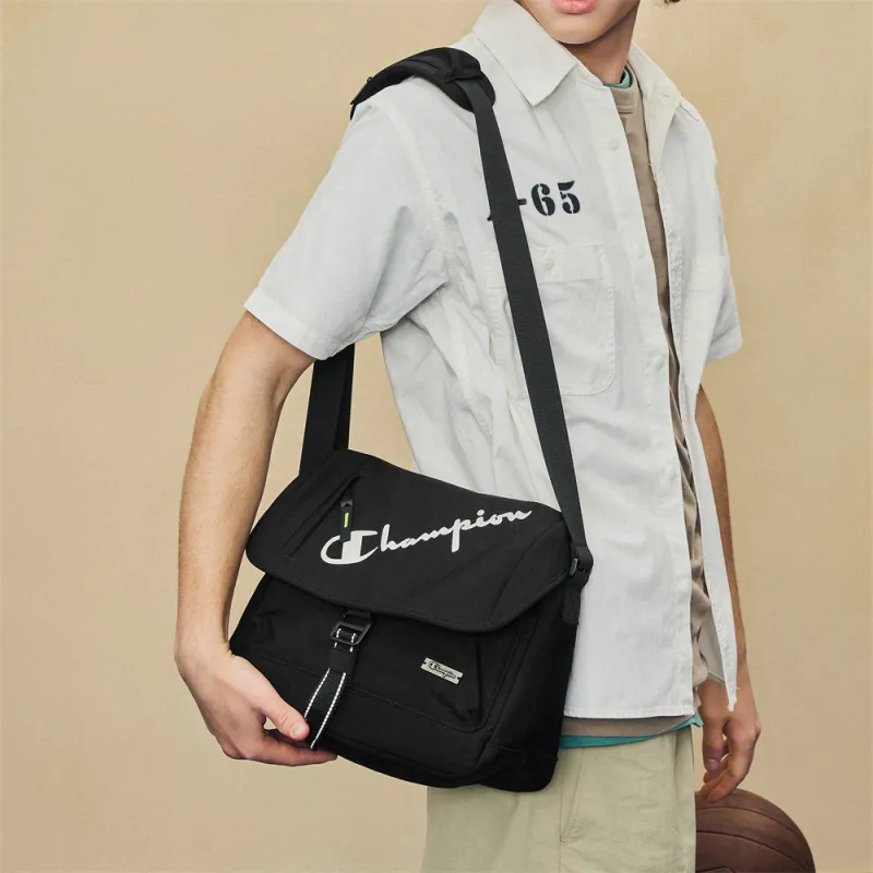 Champion Fabric Messenger Crossbody Bag Unisex Khaki/Black-4