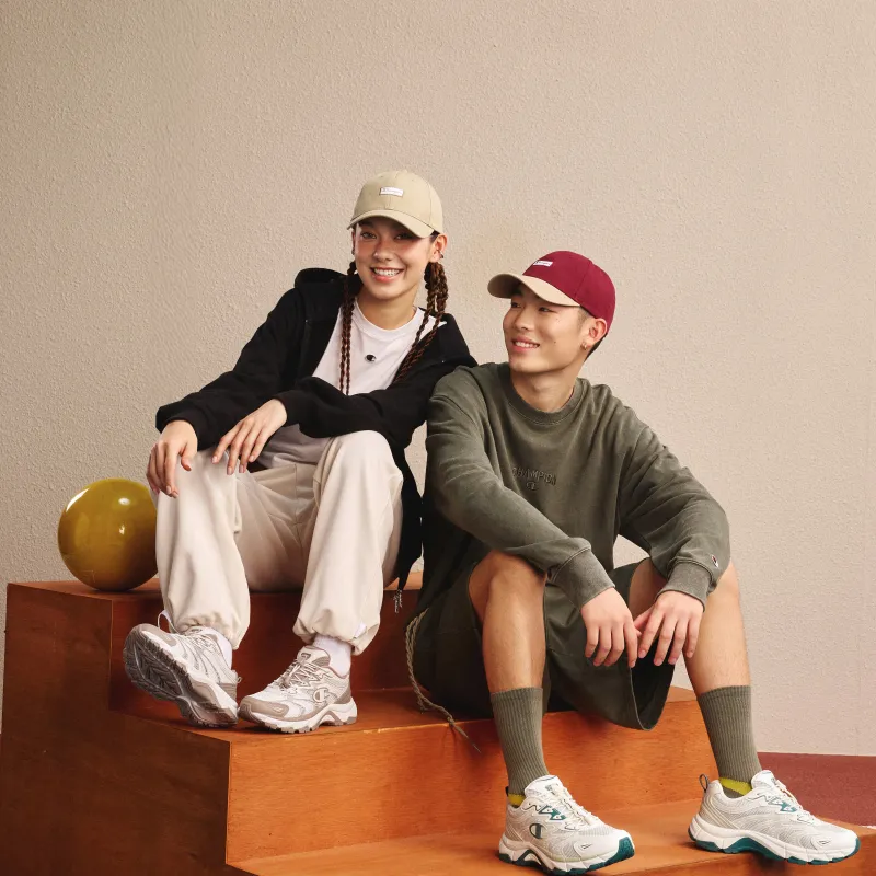 Champion Balance Low Top Chunky Sneakers Women's New Beige/Suede Brown-7