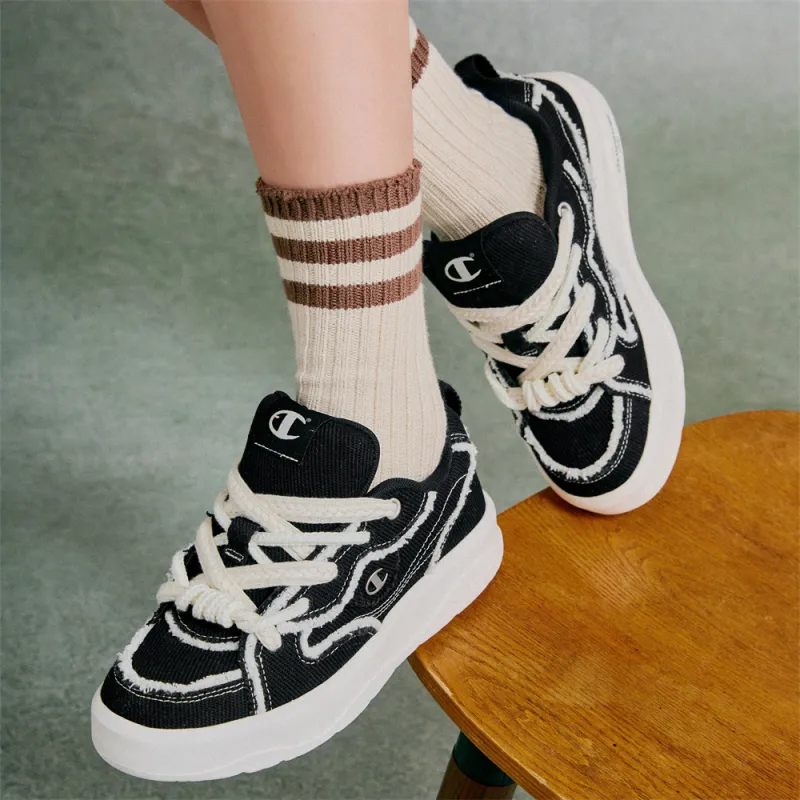 Champion Broken Splicing Skateboard Shoes Women's Black-7