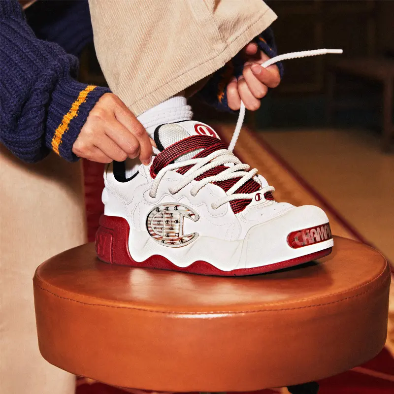 Champion AutoSkate V1 Low Top Skateboard Shoes Women's Red-5