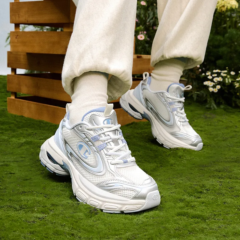 Champion Low-Top Running Shoes Women's Silver White/Moonstone Blue-6