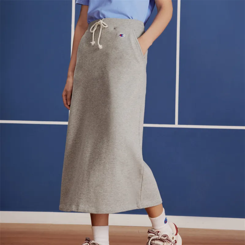 Champion Knitted Fabric Half Length Long Skirt US Version Women's-8