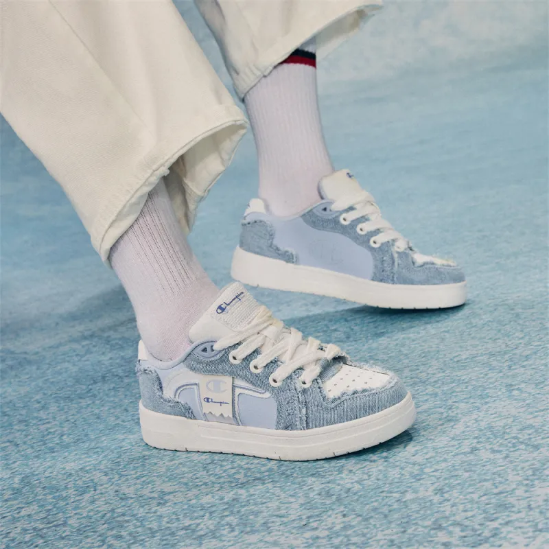 Champion Low Top Skateboard Shoes Unisex Light Blue-6