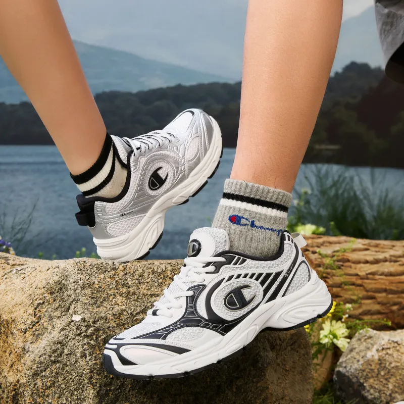 Champion Support Low Top Running Shoes Unisex Milk White/Black-6