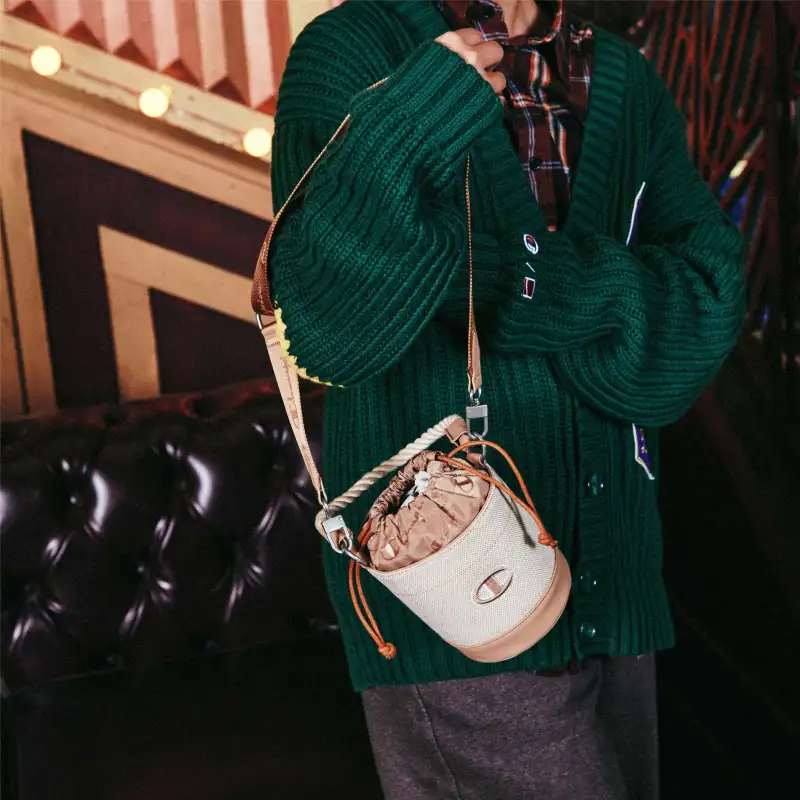 Champion Fabric Handbag, Shoulder Bag Trumpets Unisex Khaki/Black/Navy Blue-5