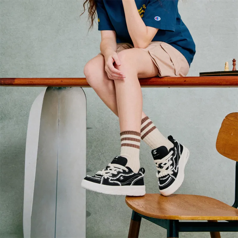 Champion Broken Splicing Skateboard Shoes Women's Black-5