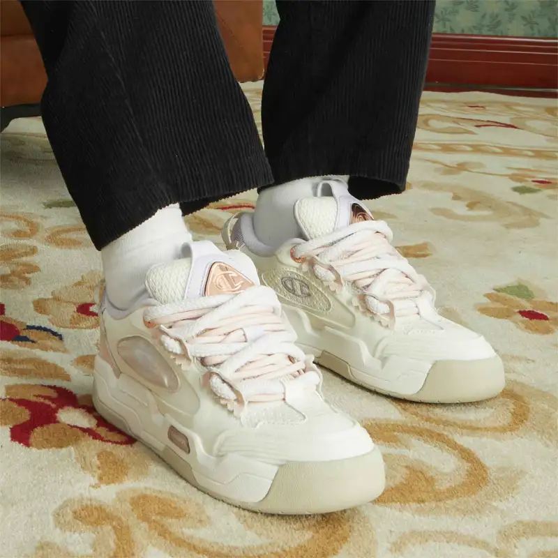 Champion Valve V324 Low Top Skateboard Shoes Women's Pink-6