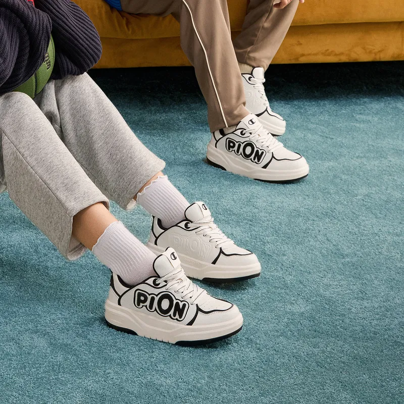 Champion School Team Shoes 2.0 Low Top Skateboard Shoes Men's Milk White Black-6
