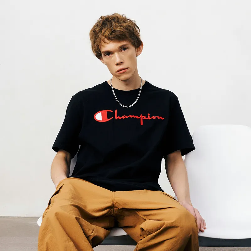 Champion T Shirts Unisex Black-6