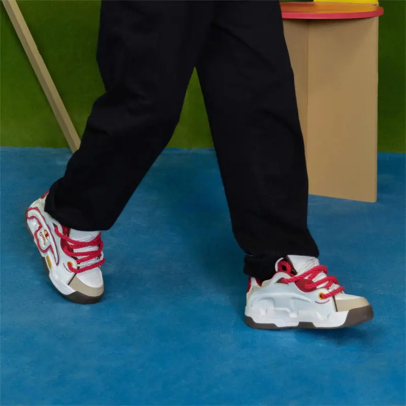 Champion TronSkate V.Dragon Champion Dragon Man Collection Skateboard Shoes Men's Milk White New Year Red-5