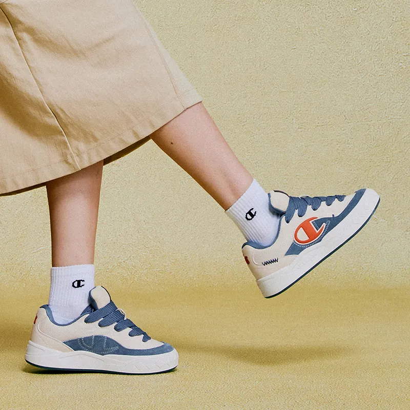 Champion Campus Skateboard Shoes Unisex Light Bone/Vintage Indigo-5