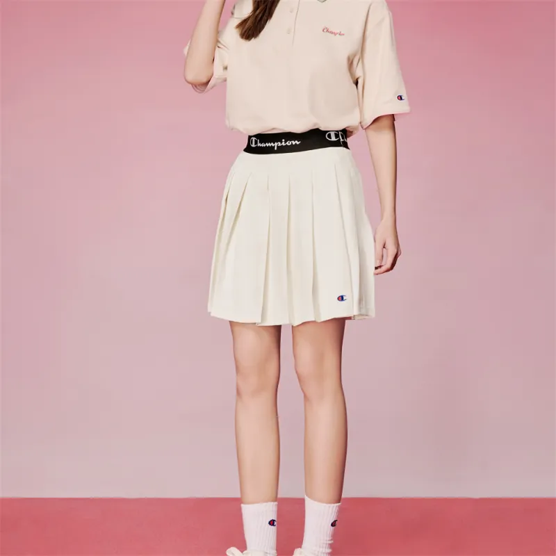 Champion Casual Solid Color Pleated Skirt US Version Women's-3