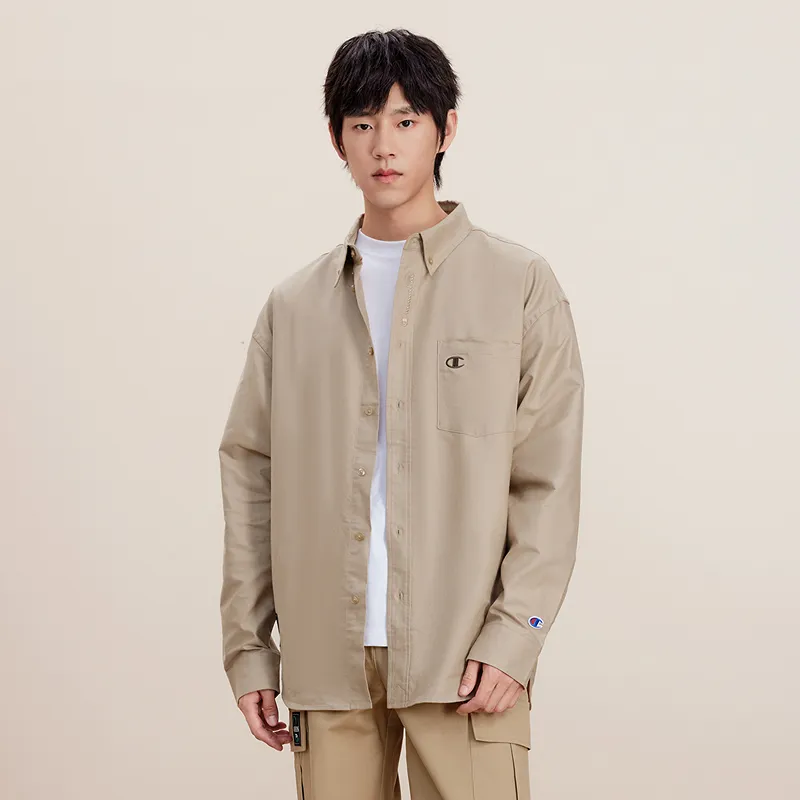 Champion FW24 Shirt Unisex Light Khaki-5