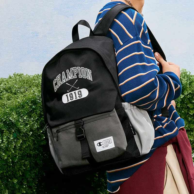 Champion Fabric Backpack Regular Unisex Black/Smoke Gray/Alloy Gray-15