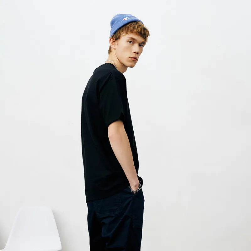 Champion T Shirt US Version Unisex Black-2