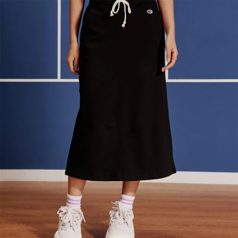 Champion Knitted Fabric Half Length Long Skirt US Version Women's-4