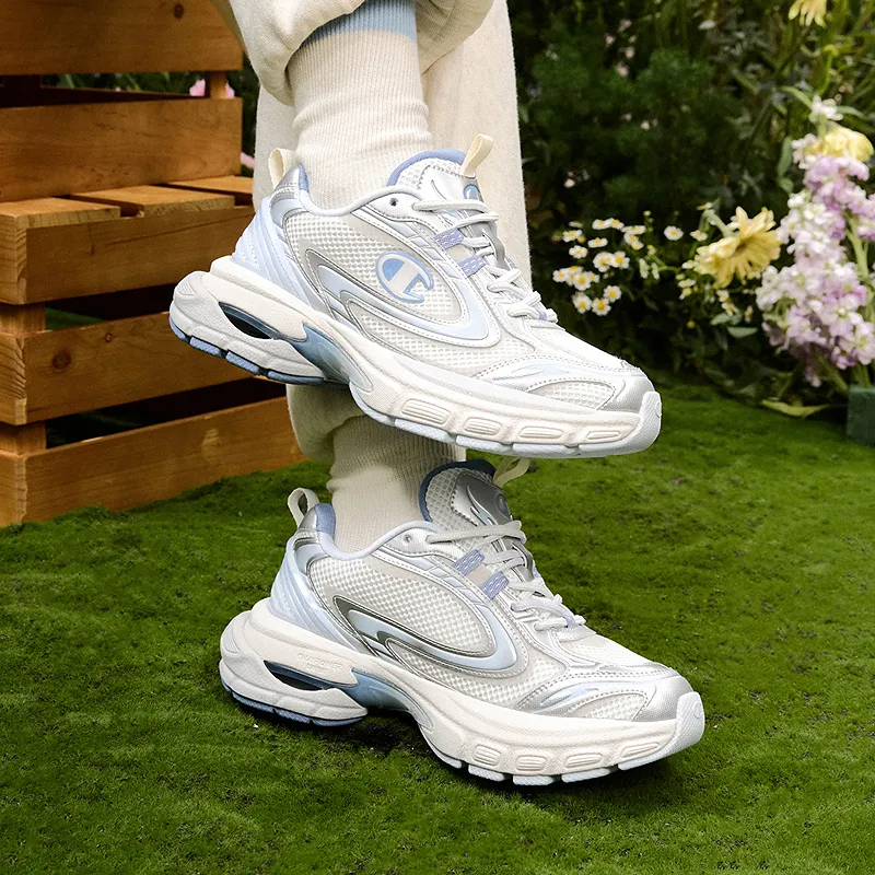 Champion Low-Top Running Shoes Women's Silver White/Moonstone Blue-5