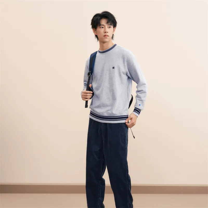 Champion FW24 BASIC Sweatshirt Unisex Light Gray-4