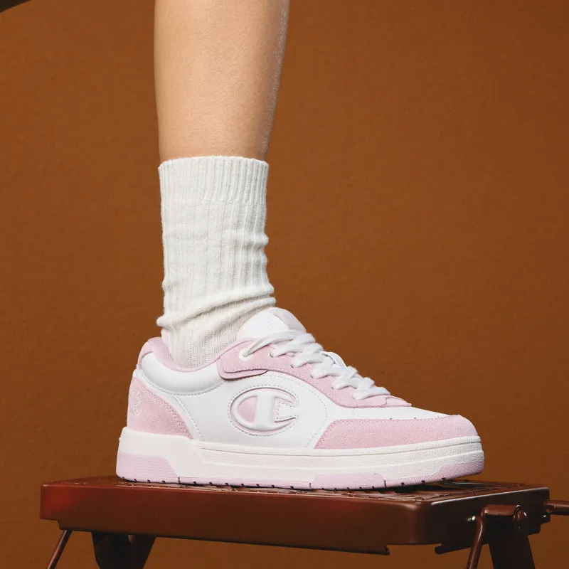 Champion Balance Low Top Skateboard Shoes Unisex Milk White/Pink Frost-6