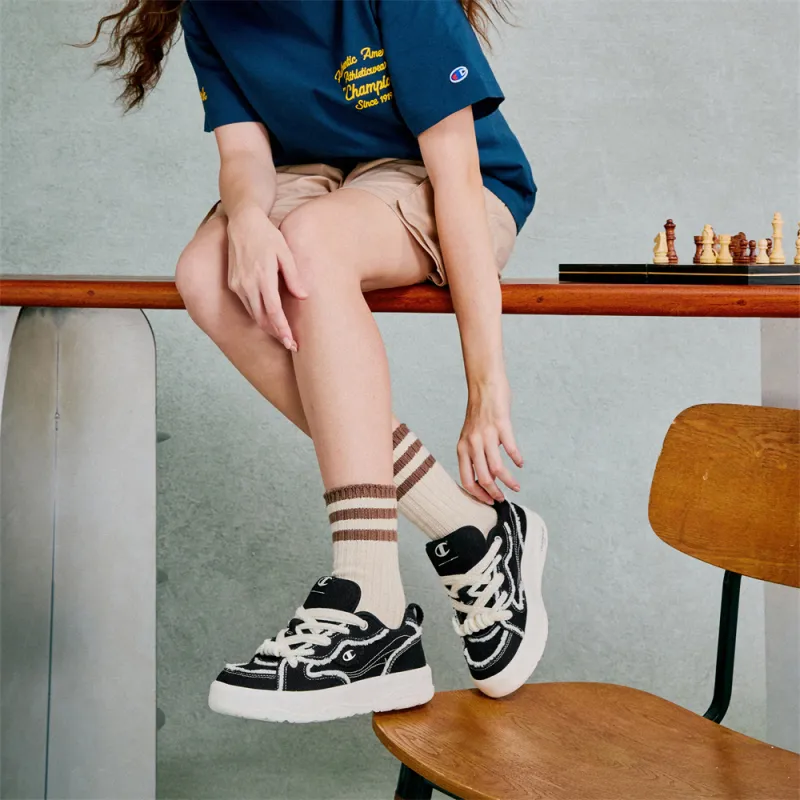 Champion Broken Splicing Skateboard Shoes Women's Black-6