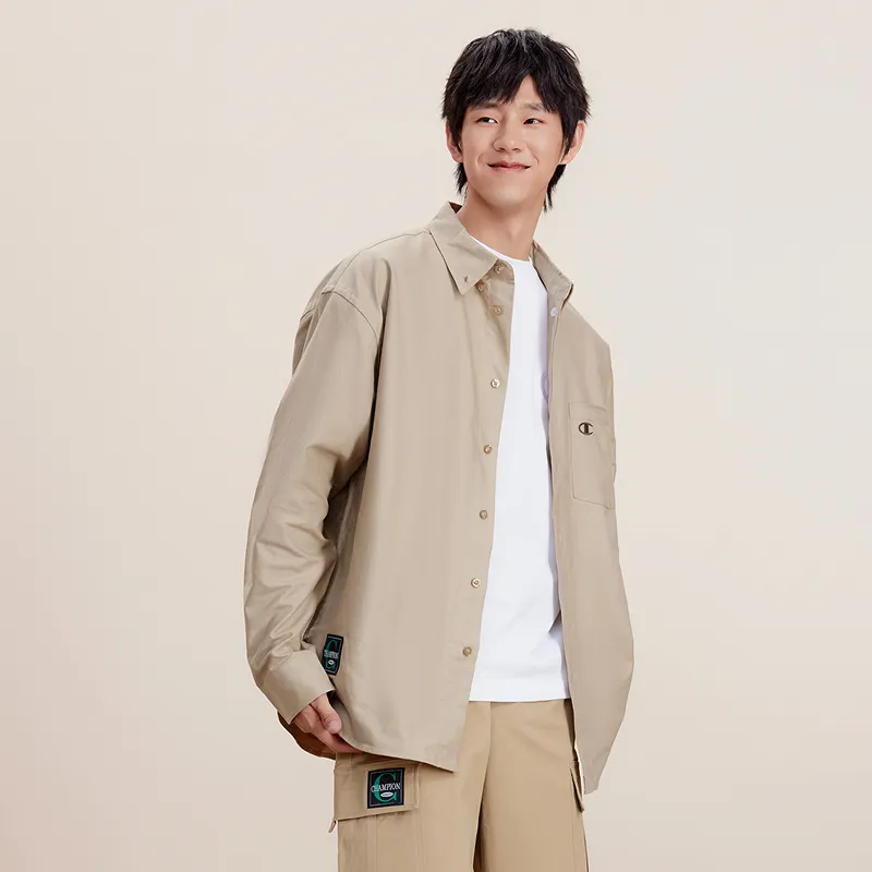 Champion FW24 Shirt Unisex Light Khaki-6