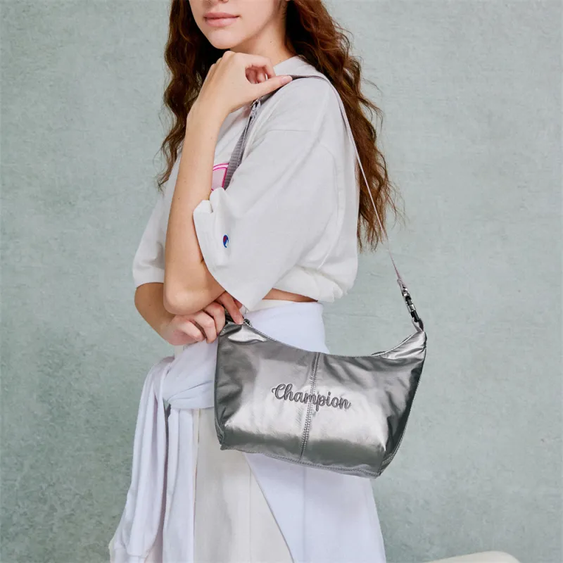 Champion Fabric Shoulder Bag Regular Unisex Silver/Medium Gray/Black/Light Blue-21