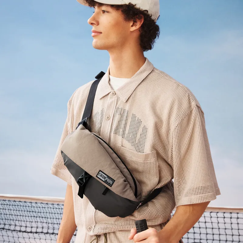 Champion Artificial Leather Fanny Pack Regular Unisex Wheat Brown/Smoke Gray/Dust Free Gray/Autumn Moon Gray/Black-4