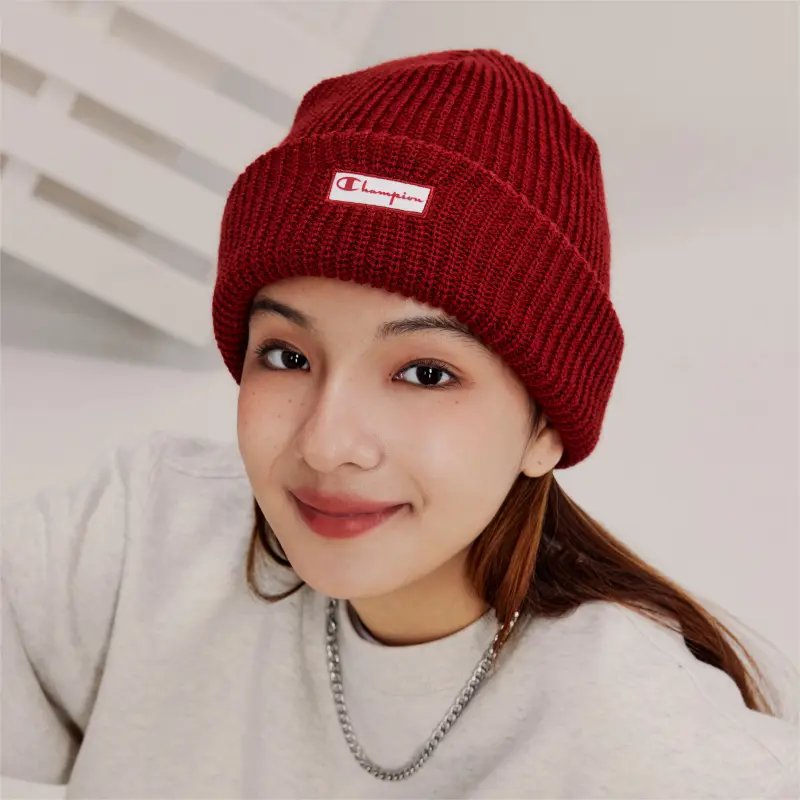 Champion Acrylic Beanies Unisex New Year Red-13
