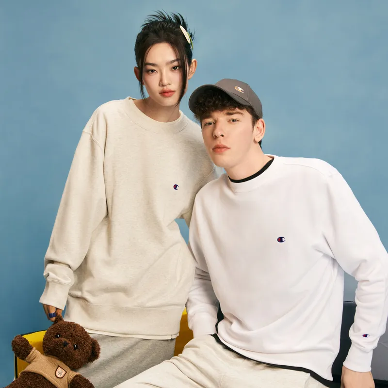 Champion Sweatshirt Japan Version Unisex Ecru-4