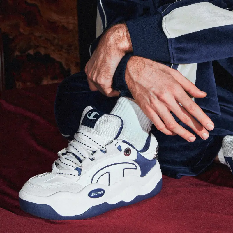 Champion CloudNine V1 Cloud Cotton Shoes Anti-Slip Wear-Resistant Low-Top Skateboard Shoes Men's Navy Blue-6