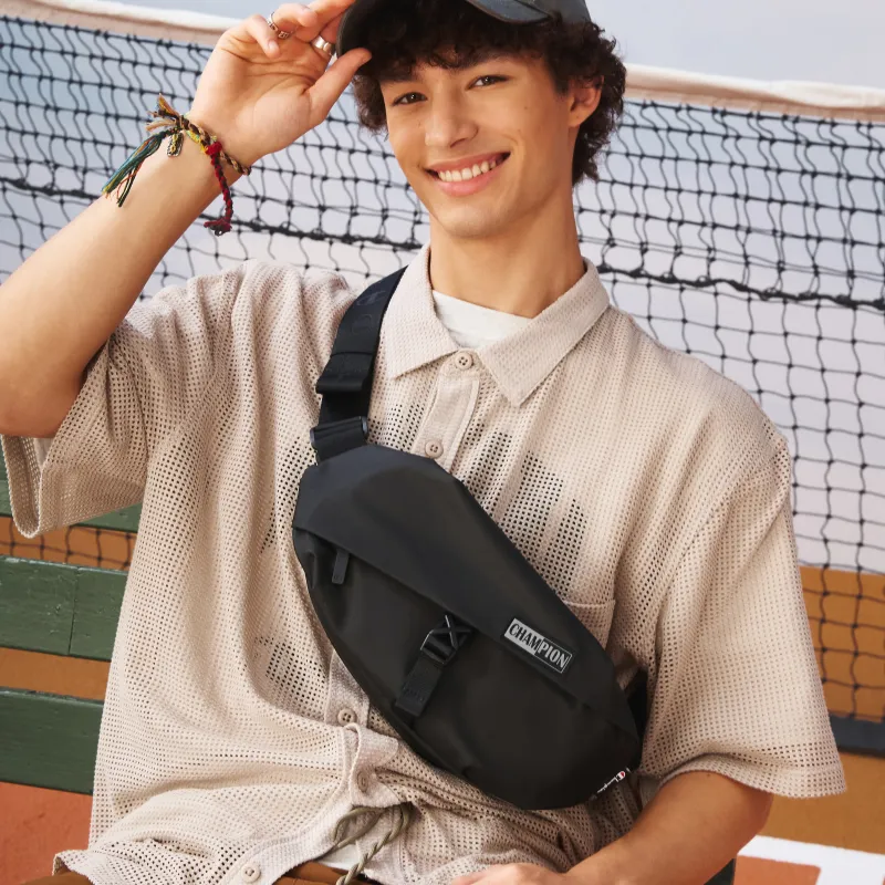 Champion Artificial Leather Fanny Pack Regular Unisex Wheat Brown/Smoke Gray/Dust Free Gray/Autumn Moon Gray/Black-12
