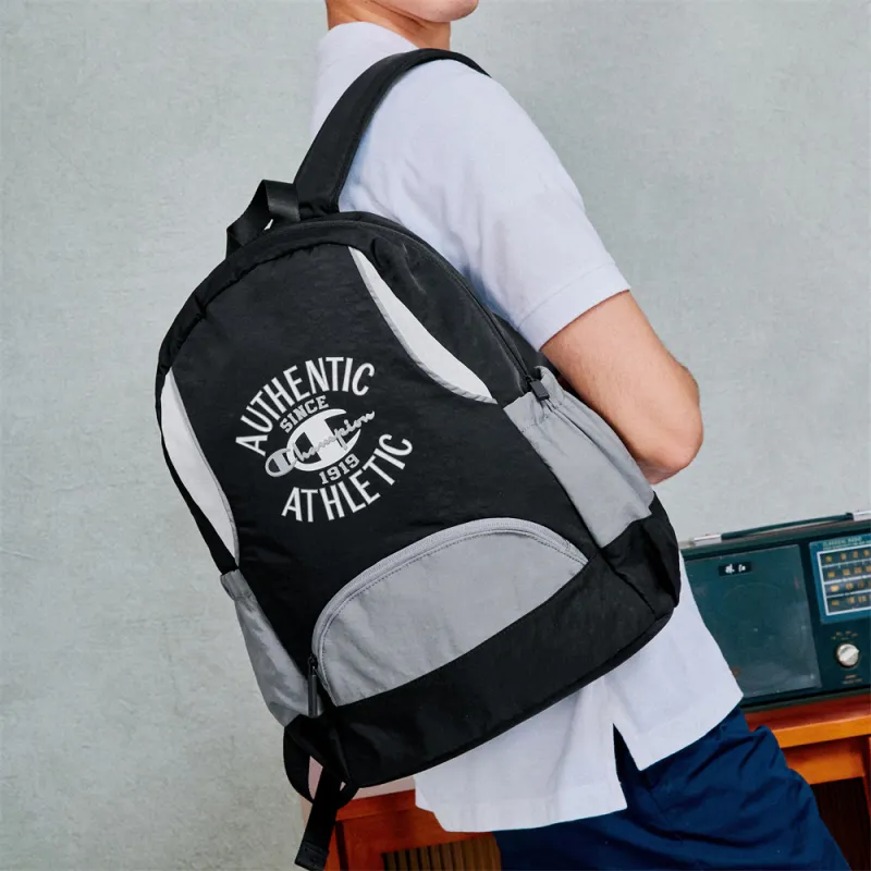 Champion Fabric Backpack Regular Unisex Black/Light Gray/Dark Brown-5