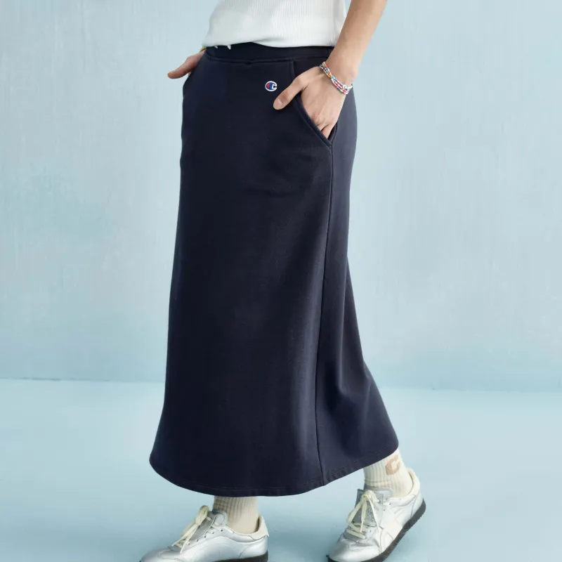Champion Knitted Fabric Half Length Long Skirt US Version Women's-15