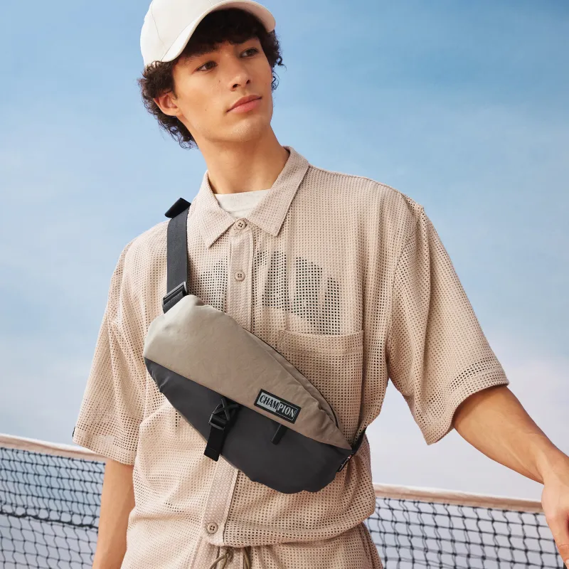 Champion Artificial Leather Fanny Pack Regular Unisex Wheat Brown/Smoke Gray/Dust Free Gray/Autumn Moon Gray/Black-3