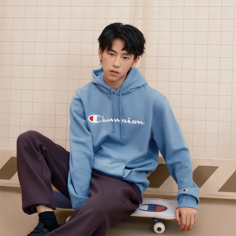Champion FW24 Script Shop Sweatshirt Unisex Blue-5