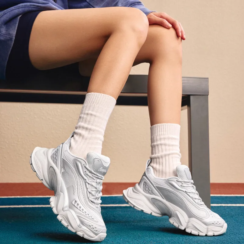 Champion Tooth Shark 2.0 Balance Low Top Chunky Sneakers Women's Silver White/photon Gray-6