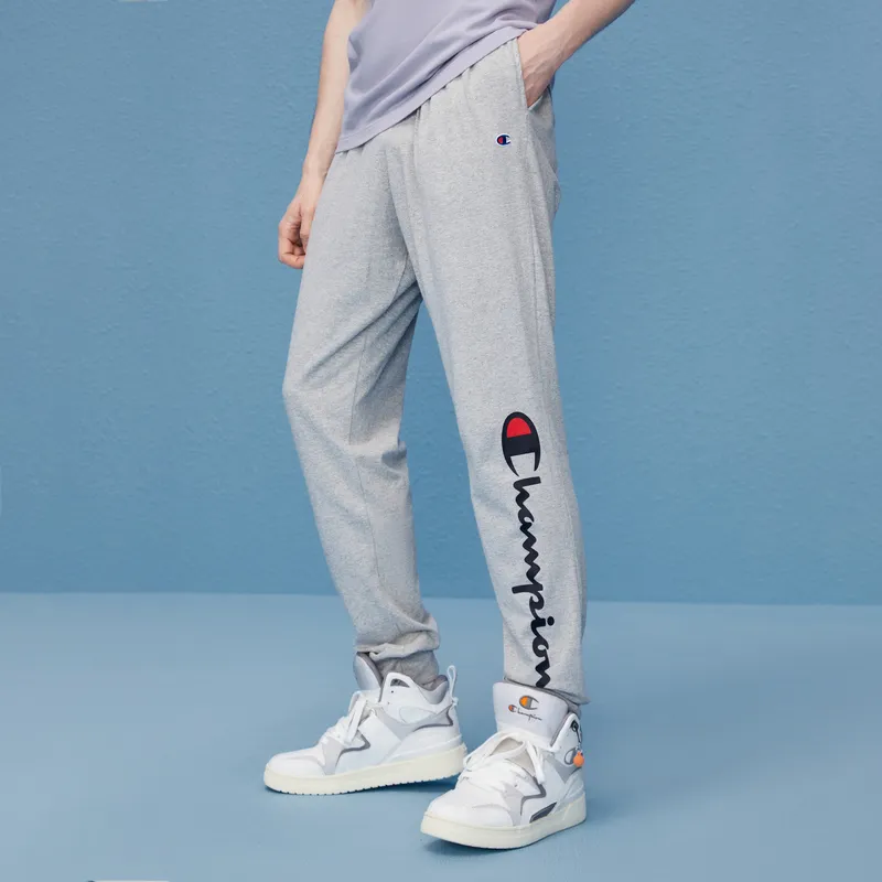Champion Knitted Sweatpants US Version Unisex Light Gray-3